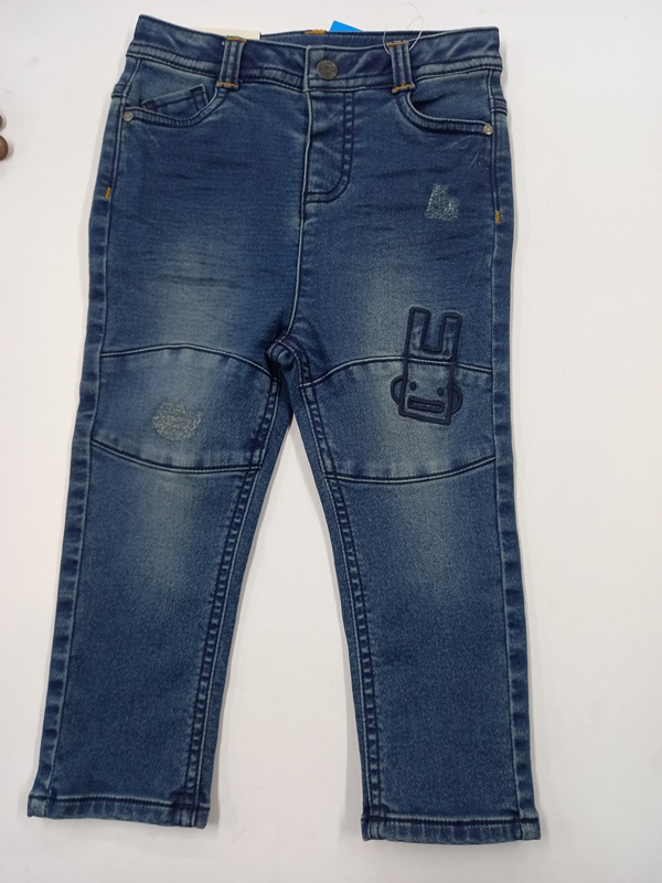 BABY PANT WITH ART WORK AT FRONT KNEE
